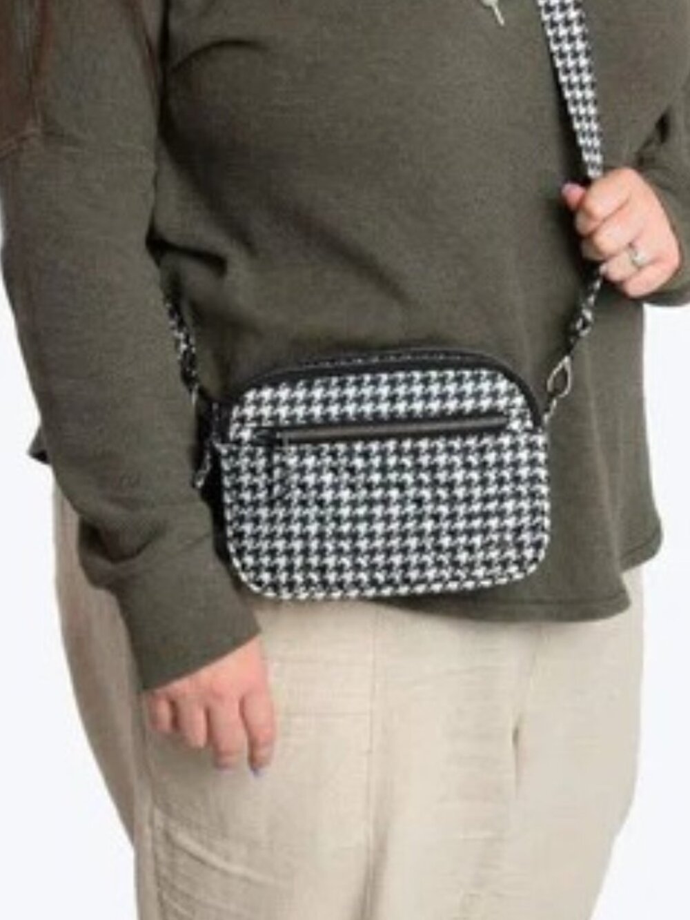 Lug Super Coupe 2 Convertible Crossbody – Micro Houndstooth